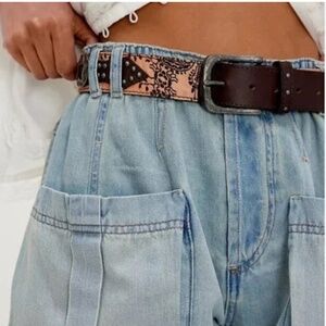 Free People Leather Sunstone Belt S/M